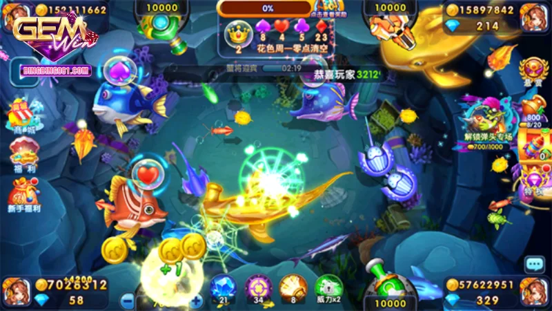 Bắn Cá Săn Rồng: Thần tốc đổi thưởng jackpot khủng số 1 2 Mức trả thưởng của Gemwin cho game bắn cá săn rồng rất cao