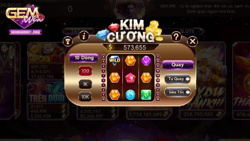 Nổ hũ kim cương: Jackpot Khổng Lồ Chỉ Có Tại Gemwin 6 Tỷ lệ đổi thưởng nổ hũ kim cương gemwin cao nên thu hút người chơi